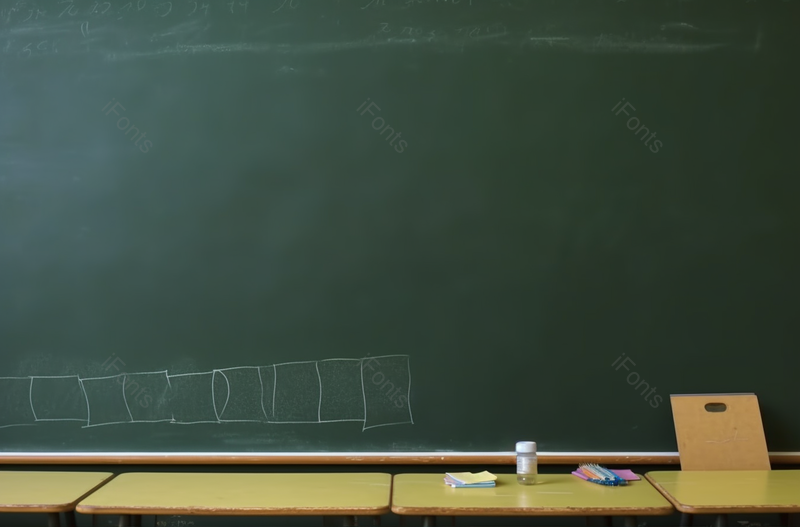 空白的黑板上粉笔画的幼儿画,高清,摄影图,摄影图片,图片大全,摄影图免费下载